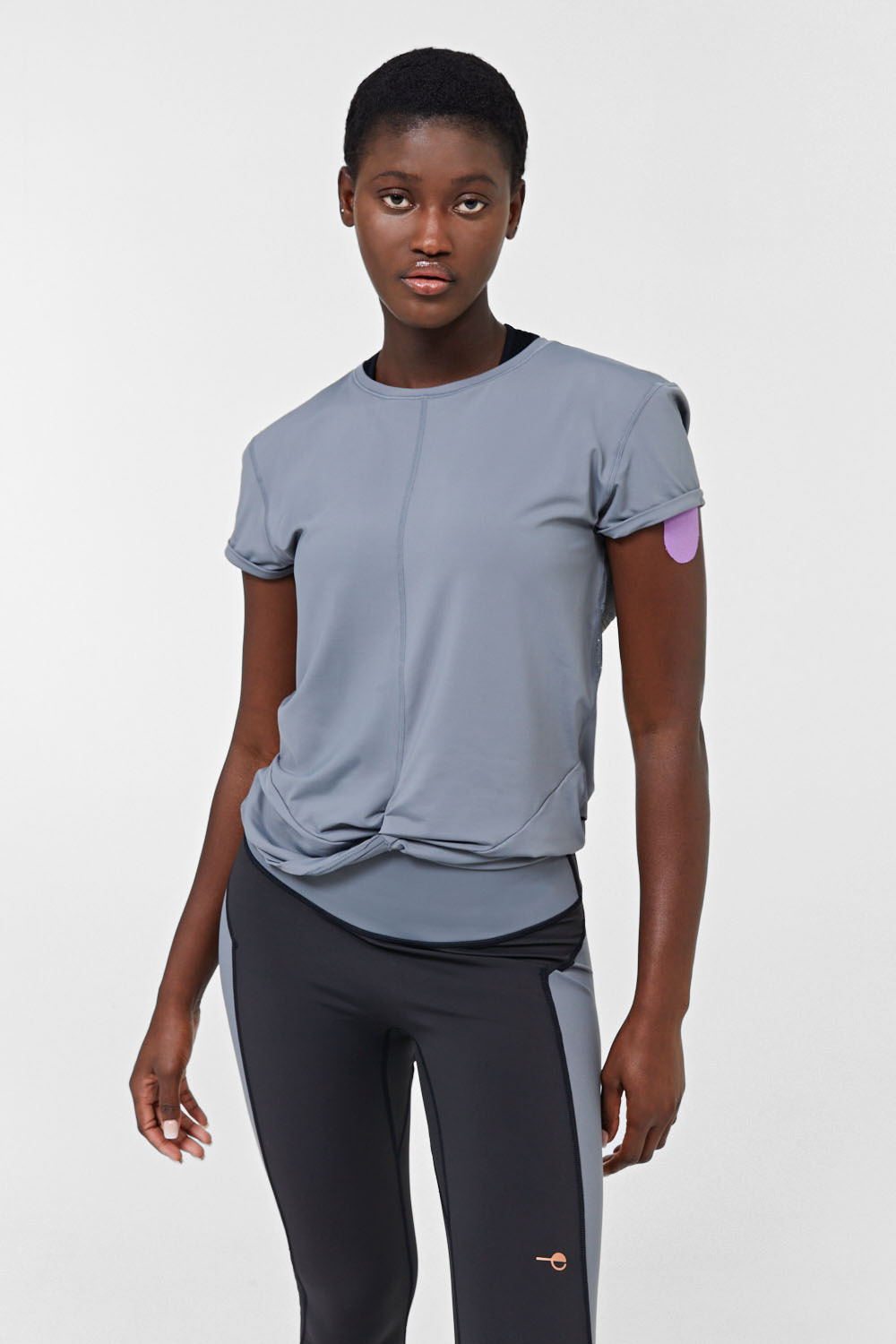 Manama Short Sleeve Top - Dark Grey