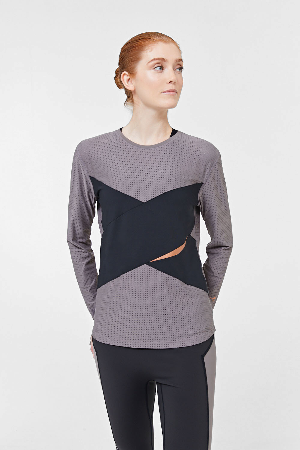 Petra Long sleeve top - Mauve grey