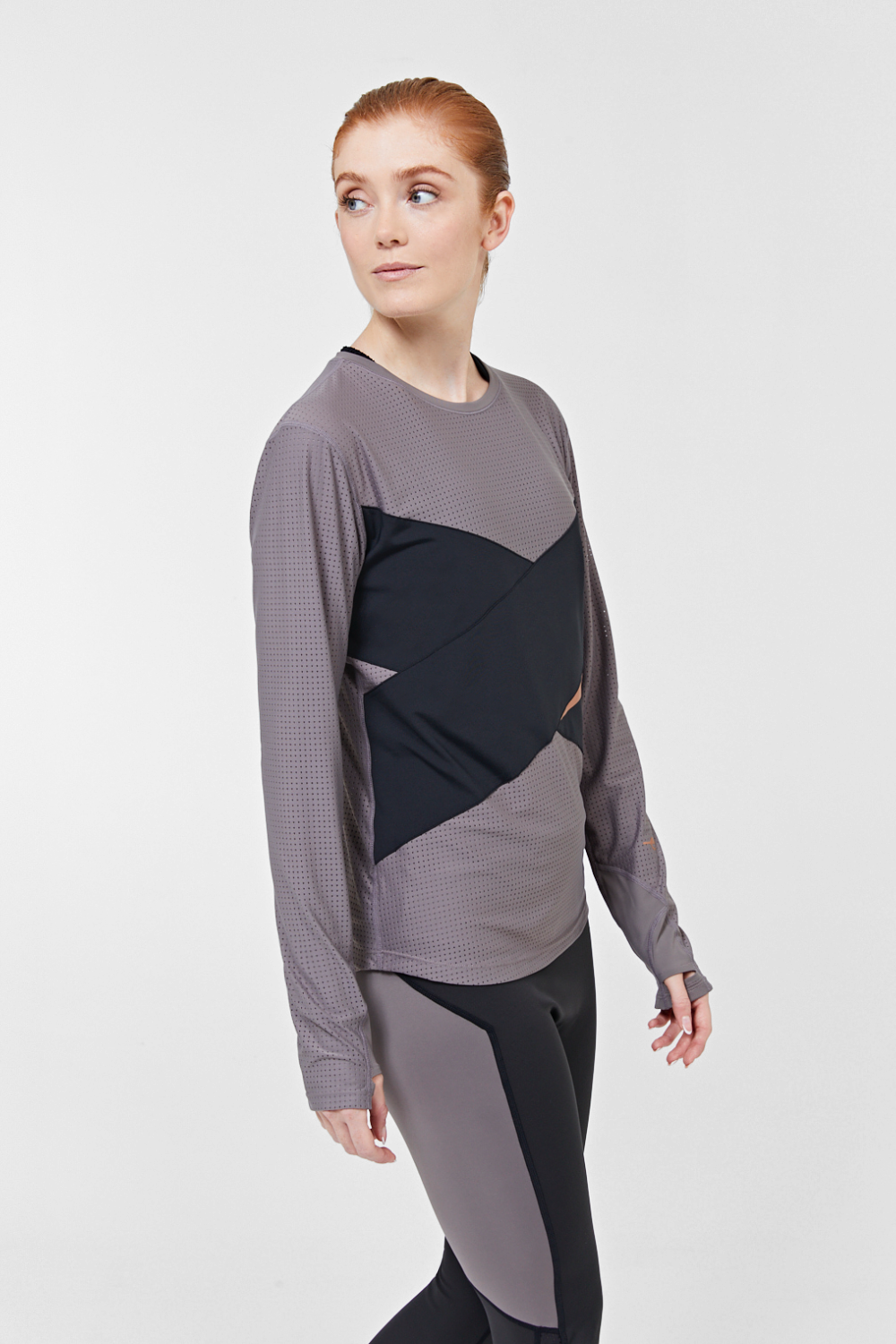 Petra Long sleeve top - Mauve grey